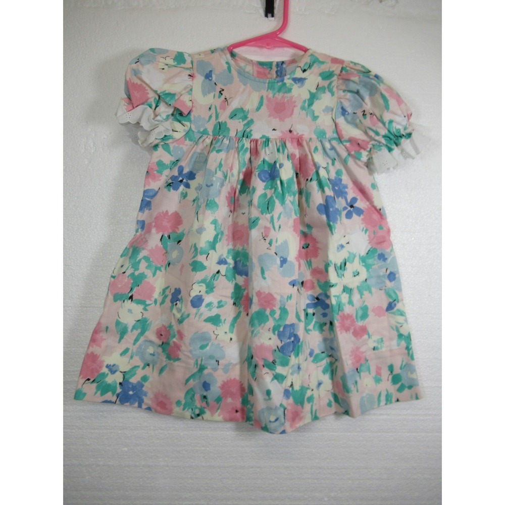 Vintage 90s The Children's Hour Floral Dress Girls 2T Short Sleeve HEMMED